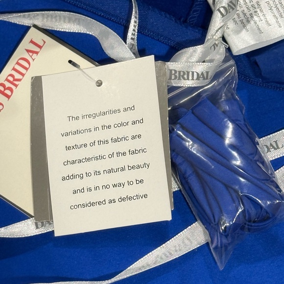 David's Bridal Womens Royal Blue Strapless Maxi Dress Size 10 - Picture 9 of 14